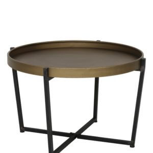 Light & Living Bronze Round Coffee Table With Raised Rim