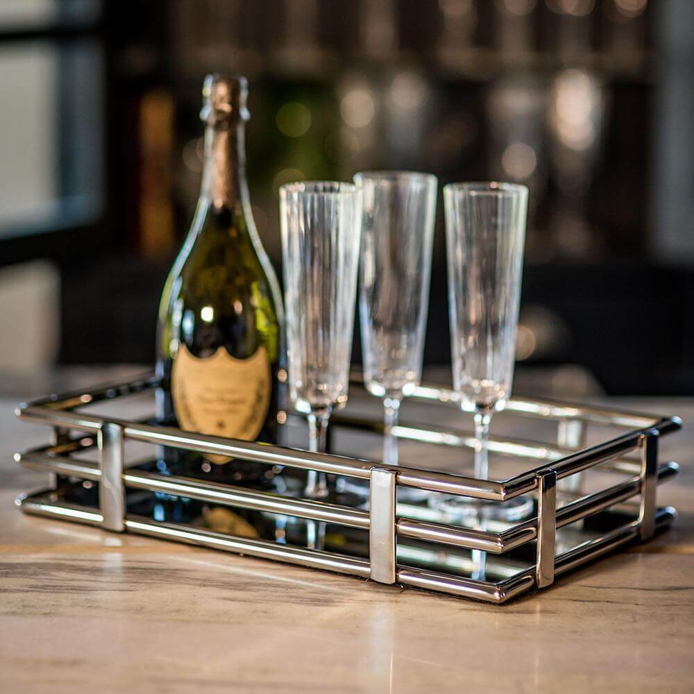 Art deco rectangular drinks tray