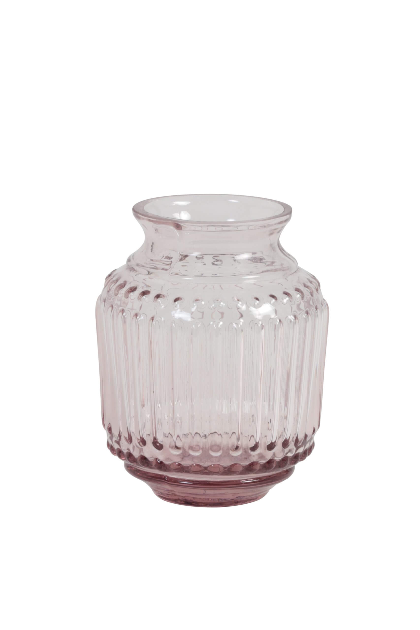 Small pink glass vase