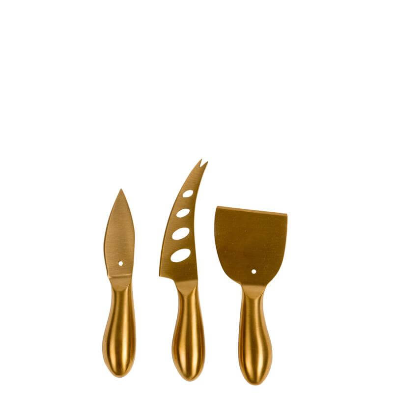 Cheese knife set – Gift boxed - Gold