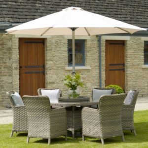 Bramblecrest Patagonia 6 Seat Dining Set & Parasol