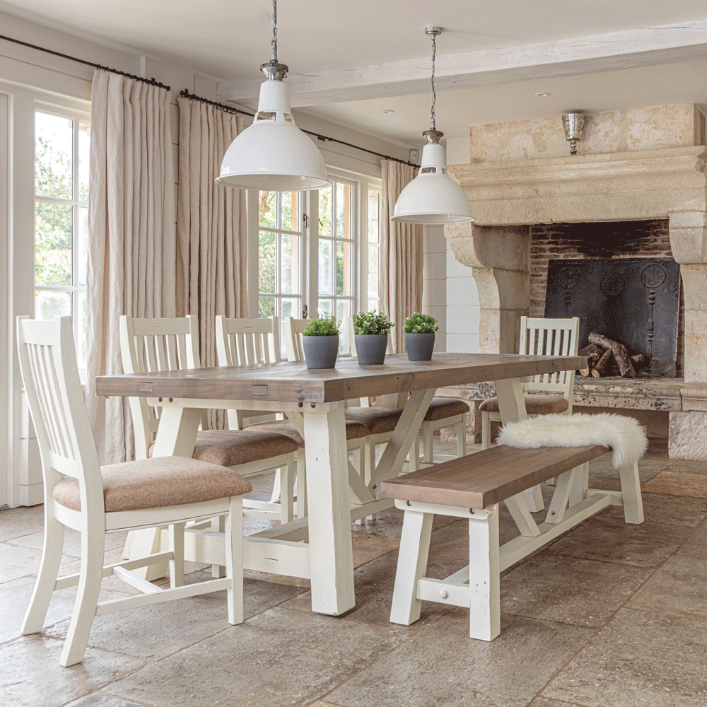 Modern Farmhouse Dining Table Set - Fitchburg Farmhouse Dining Room Set