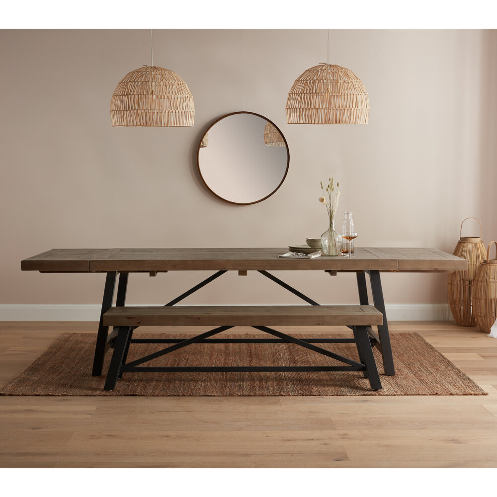 2m Urban Dining Table with 2 extension leaves