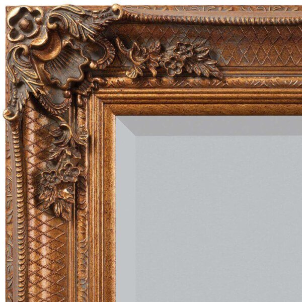 Ornate Rectangle Mirror (Gold)