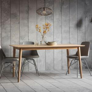 The Modern light oak 6-seat dining table (1.6m)