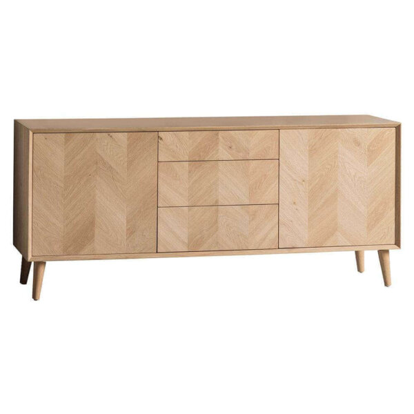 The Modern Light Oak 2 Door / 3 Drawer Sideboard