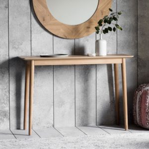 The Modern Light Oak Console Table