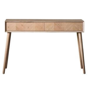 The Modern Light Oak 2 Drawer Console Table