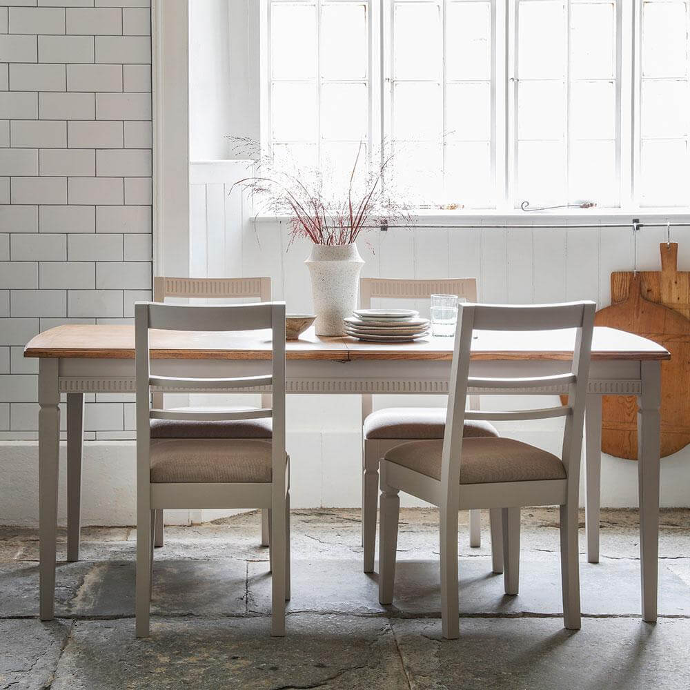 The Atlantic Wooden Extendable Dining Table - Neutral (1.86m)