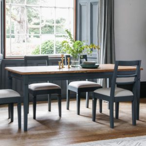 The Atlantic Extending dining Table Blue Grey (1.86m)