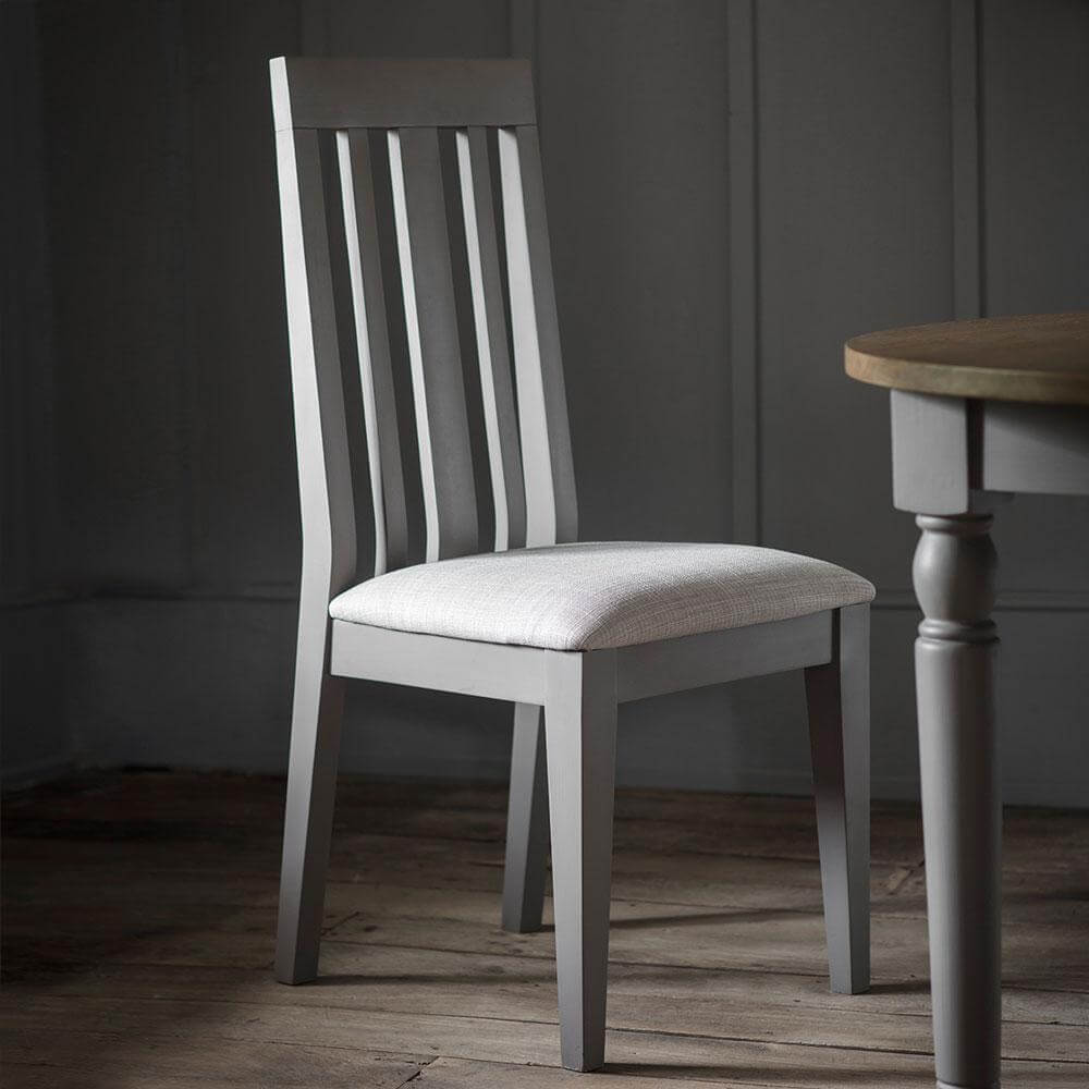 The Rural Oak Dining Chair - Slate Grey (2pk)