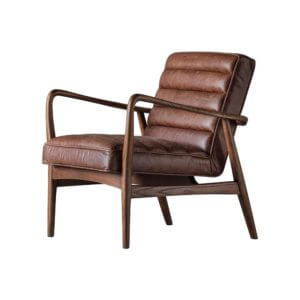 The Leather Armchair in Antique Brown