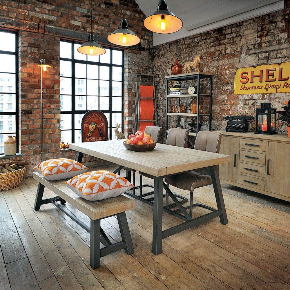 Urban Dining Set In a modern industrial style apartment