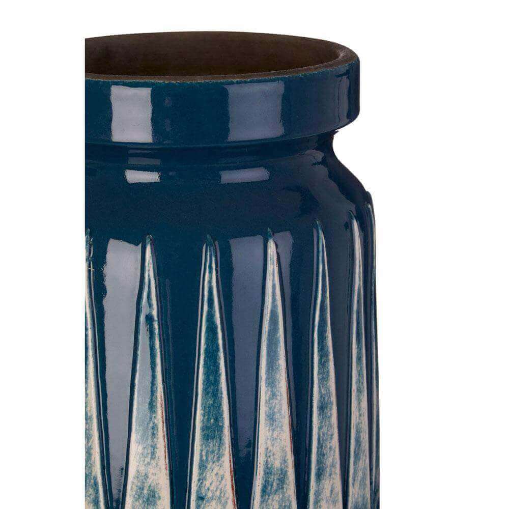 Complements Large Theo Vase Teal Handcrafted