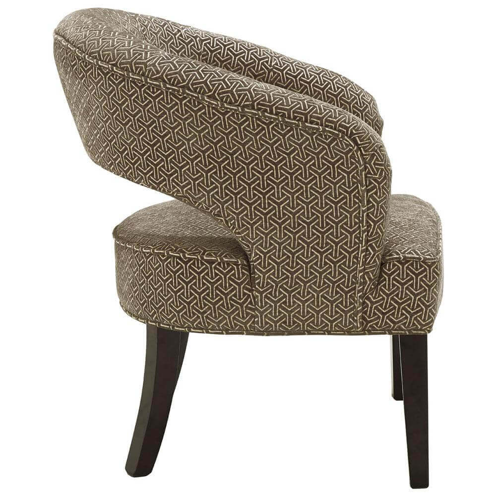 Regents Park Armchair Grey Wingback Jacquard Print
