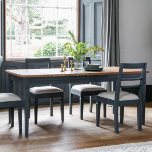 The Atlantic Extending Dining Table Set - Blue Grey (1.86m)