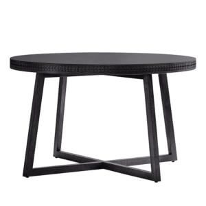 Chic Black Round Dining Table Set (1.2m)