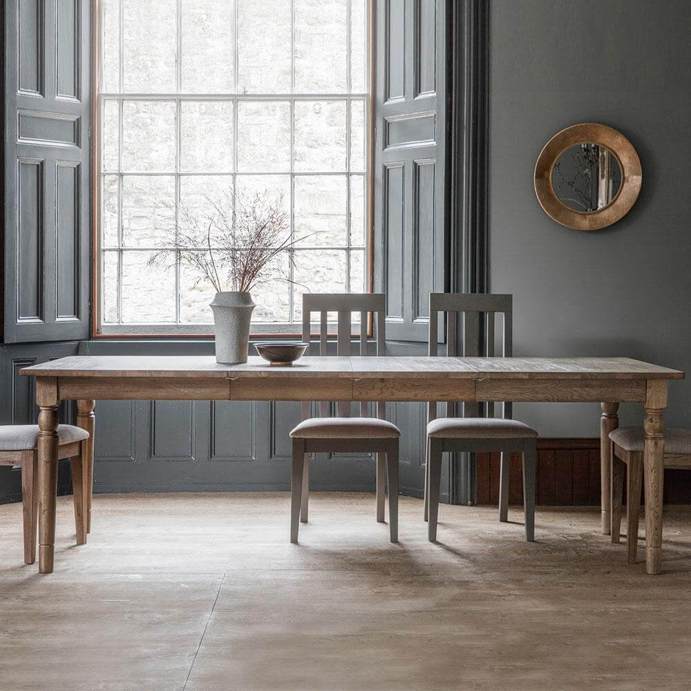 The Rural Extending Oak Dining Table Set – Smokey Oak (1.5m)