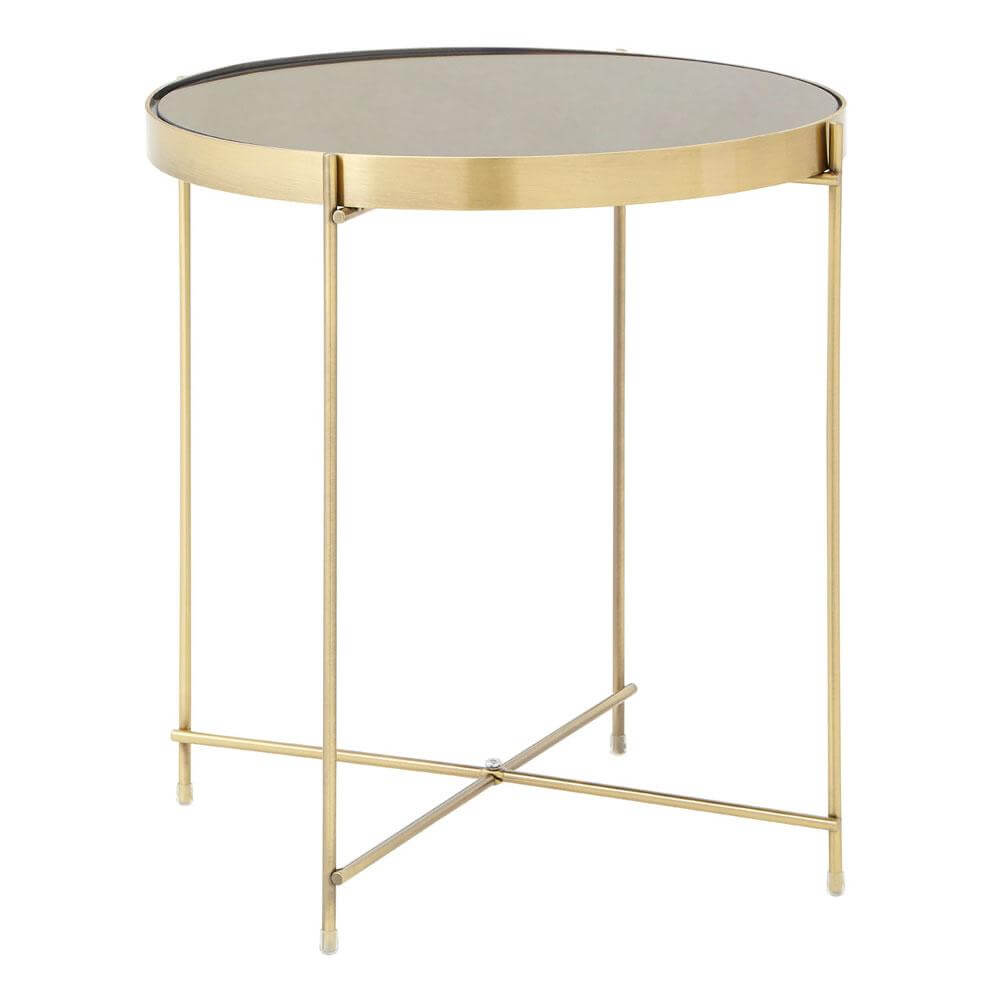 Mirrored Range Side Table Black & Bronze InsideOut Living