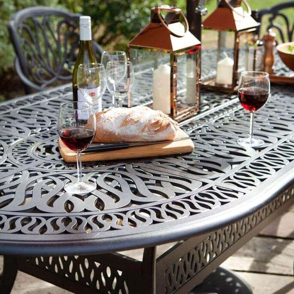 2019 Hartman Amalfi 6 Seat Oval Outdoor Dining Table Set