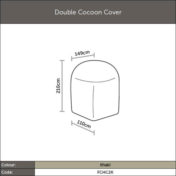 2019 Bramblecrest Double Hanging Cocoon Outdoor Furniture Cover - Khaki