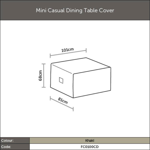 2019 Bramblecrest Mini Casual Dining Table Outdoor Furniture Cover - Khaki