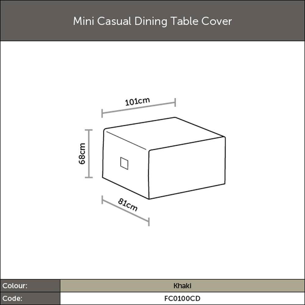 2020 Bramblecrest Mini Casual Dining Table Outdoor Furniture Cover - Khaki
