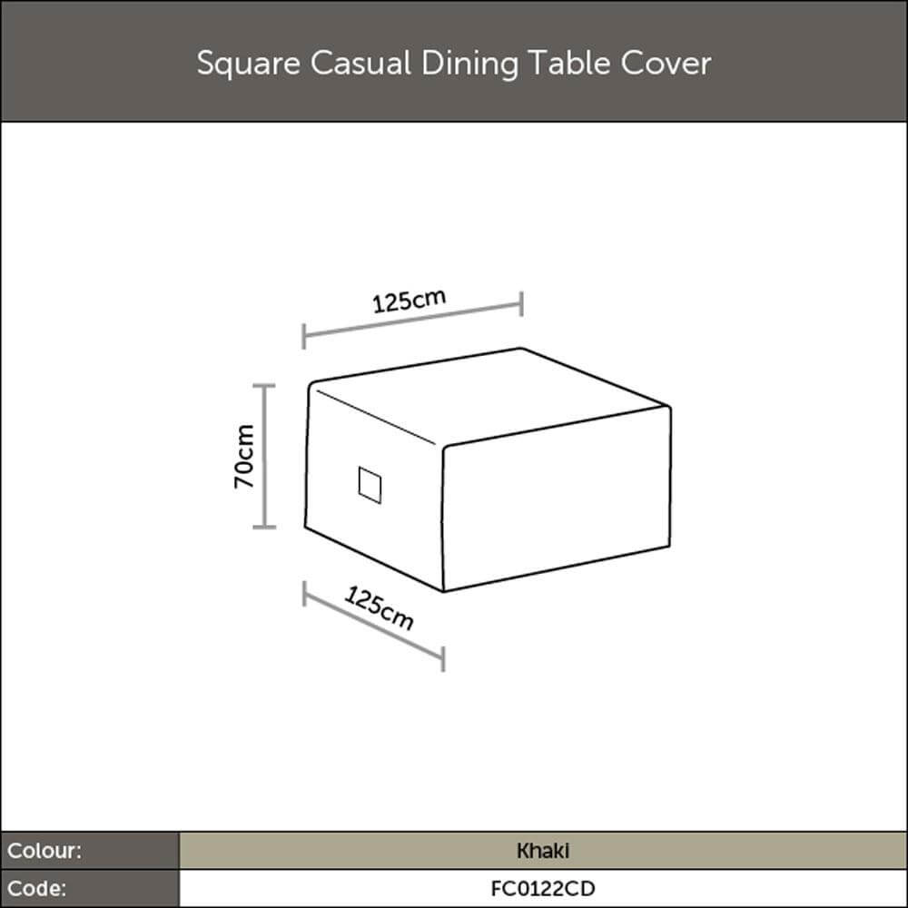 2020 Bramblecrest Casual Square Dining Table Outdoor Furniture Cover - Khaki
