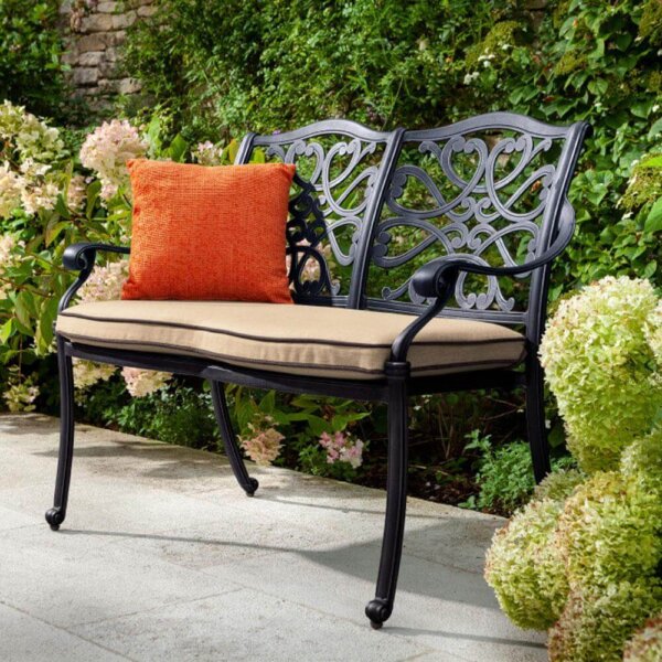 2019 Hartman Capri 2 Seater Garden Bench With Cushion - Bronze/Amber