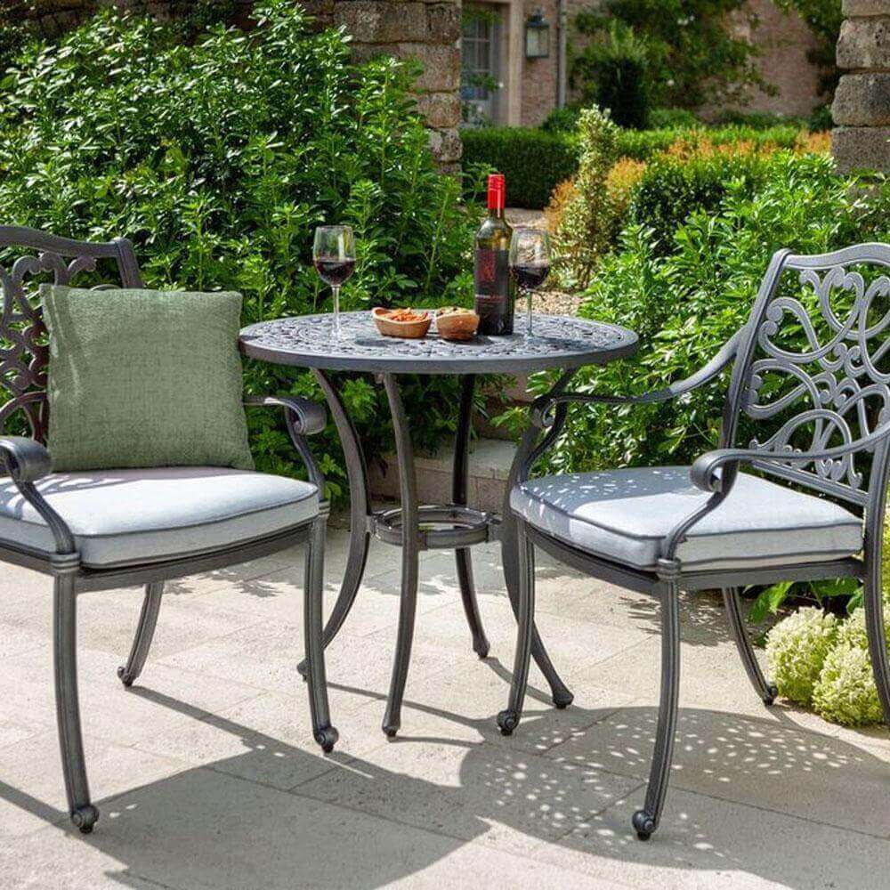 Hartman Capri Garden Bistro Set Antique Grey/Platinum