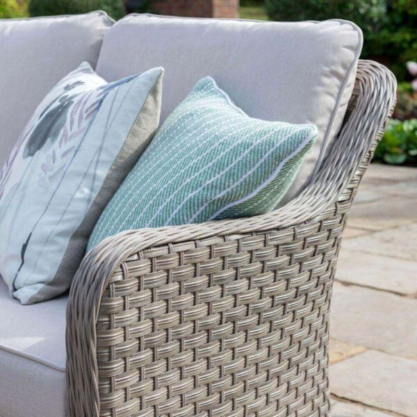 close up of sofa seat from Kettler Charlbury 6 Seater Casual Corner Garden Dining Set