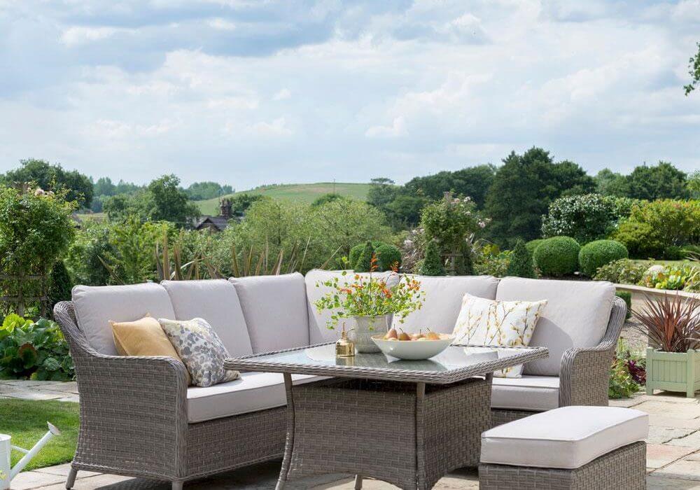 2019 Kettler Charlbury 6 Seater Casual Corner Garden Dining Set