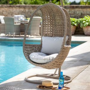 2020 Hartman Heritage Outdoor Hanging Chair With Cushion - Beech/Dove