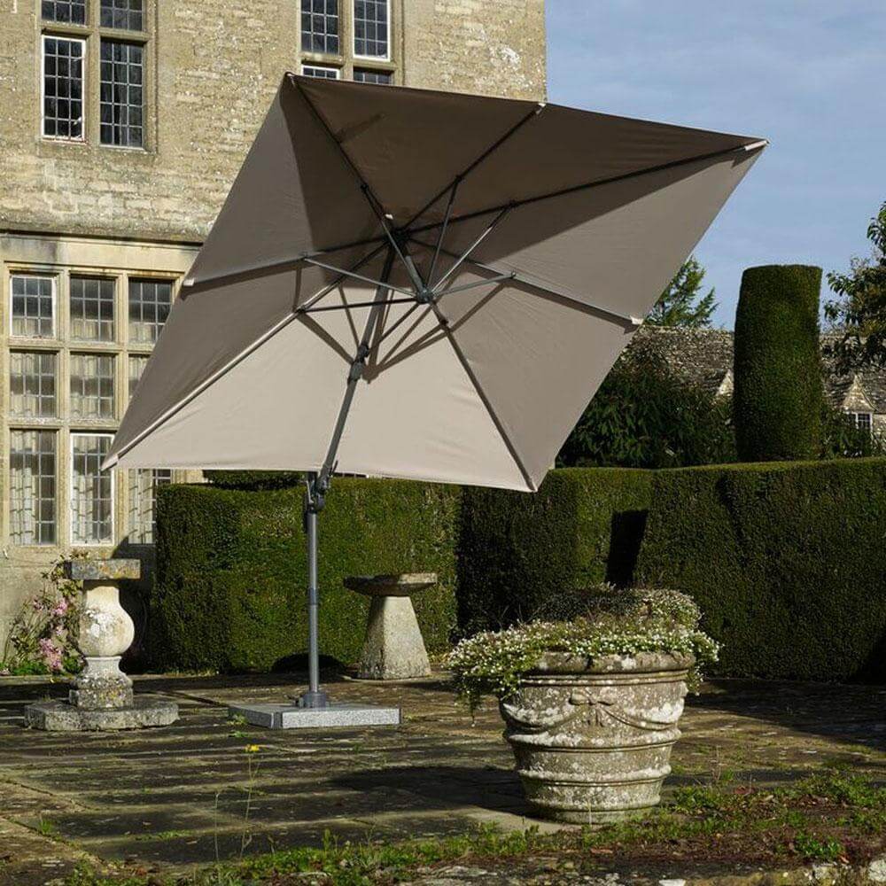 2020 Bramblecrest Lichfield 2.7m Square Cantilever Parasol - Sand