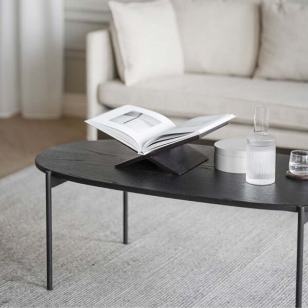 Black OVal Coffee Table - close up