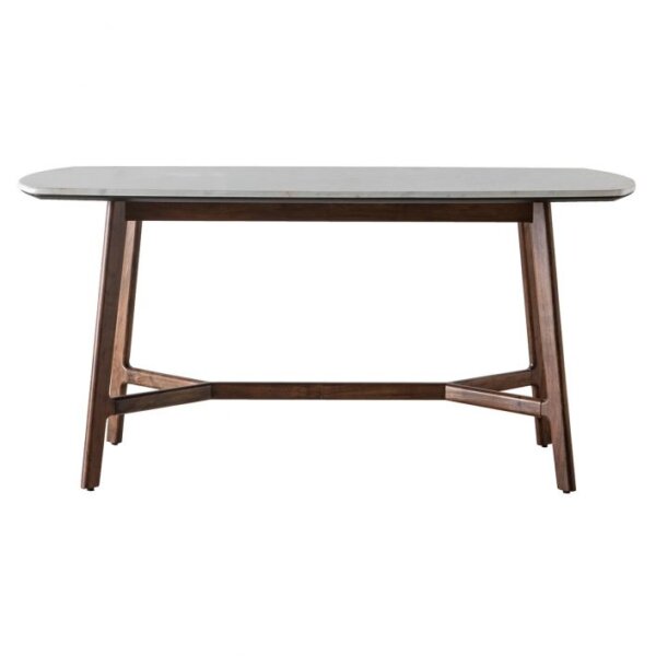 full side view of The Retro Rectangle Dining Table (1.6m) on white background