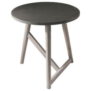 Mindy Ash Round Side Table in Grey
