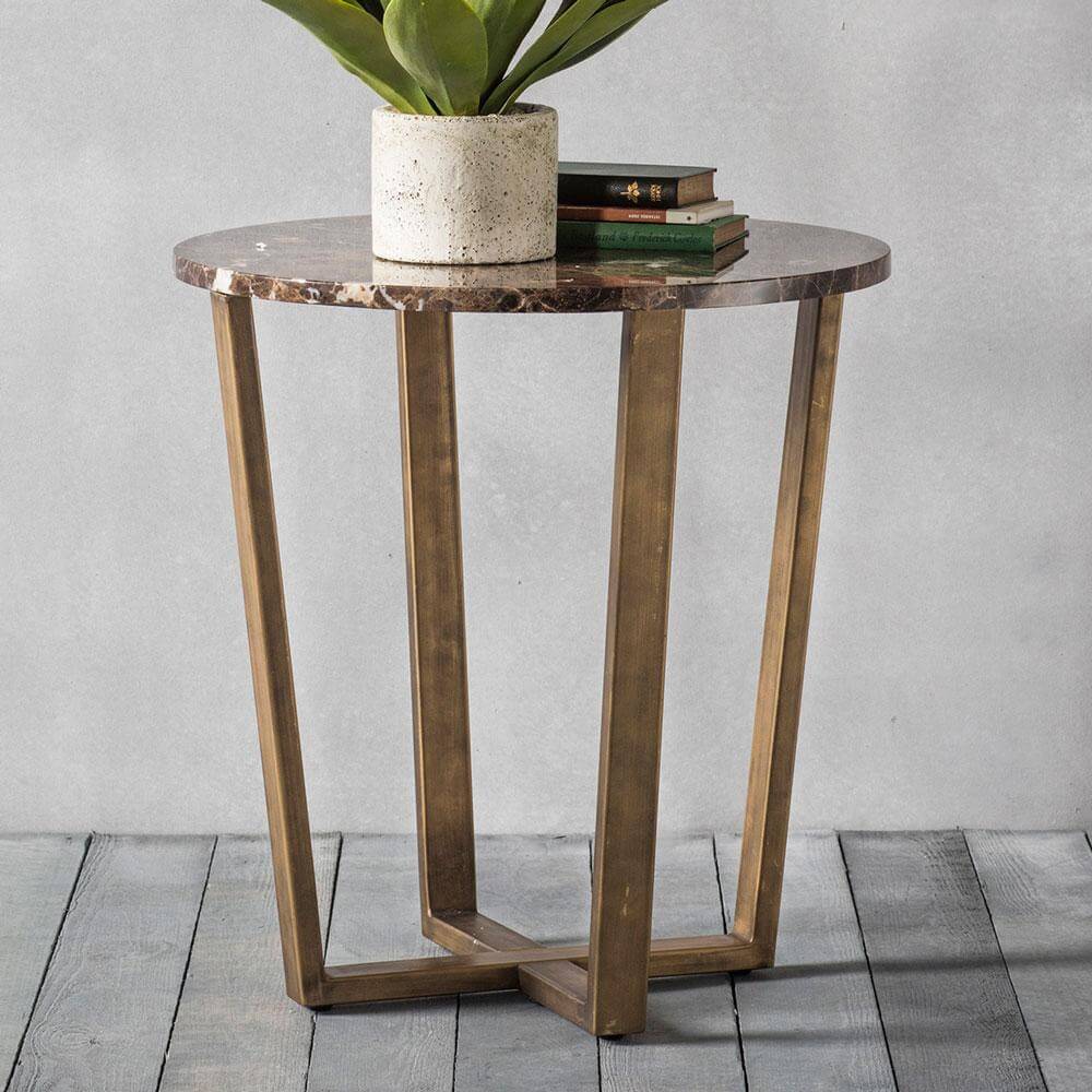 The Brown Marble Side Table