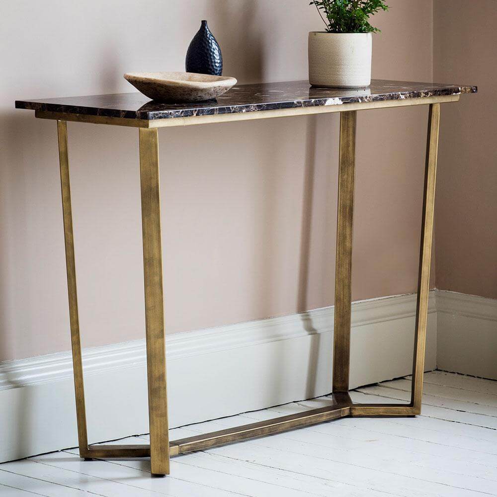 The Brown Marble Console Table