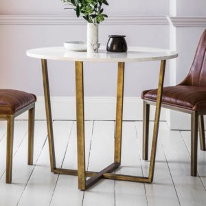 The White Marble Round Dining Table