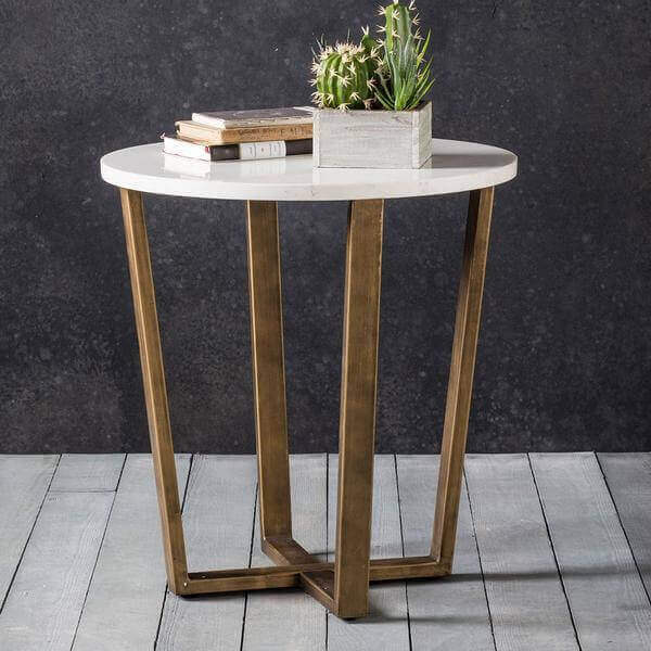 The White Marble Side Table