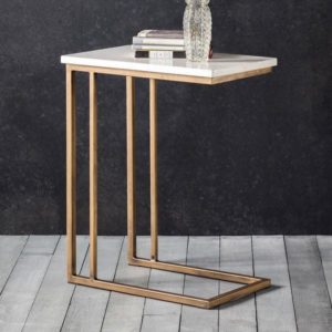 The White Marble Alternative Side Table
