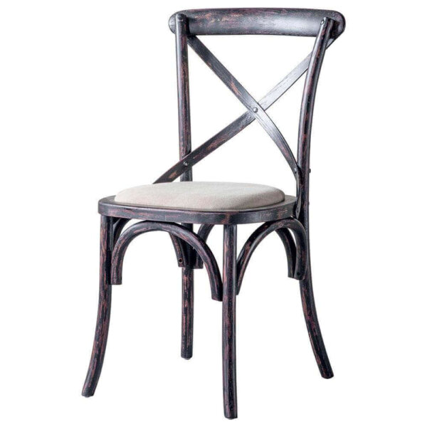 The Cross Dining Chair (2pk) - Black
