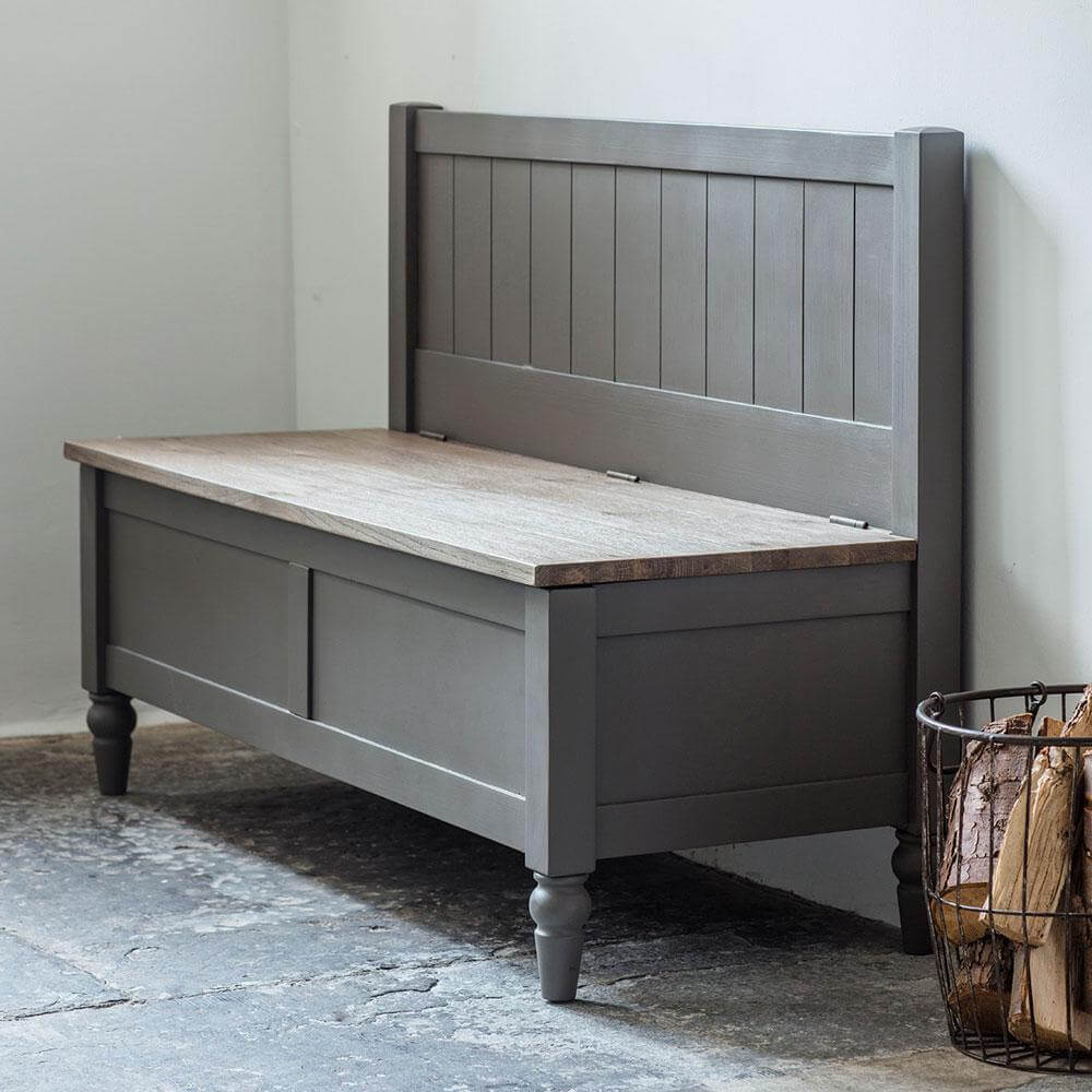 The Rural Hall Bench Slate Grey