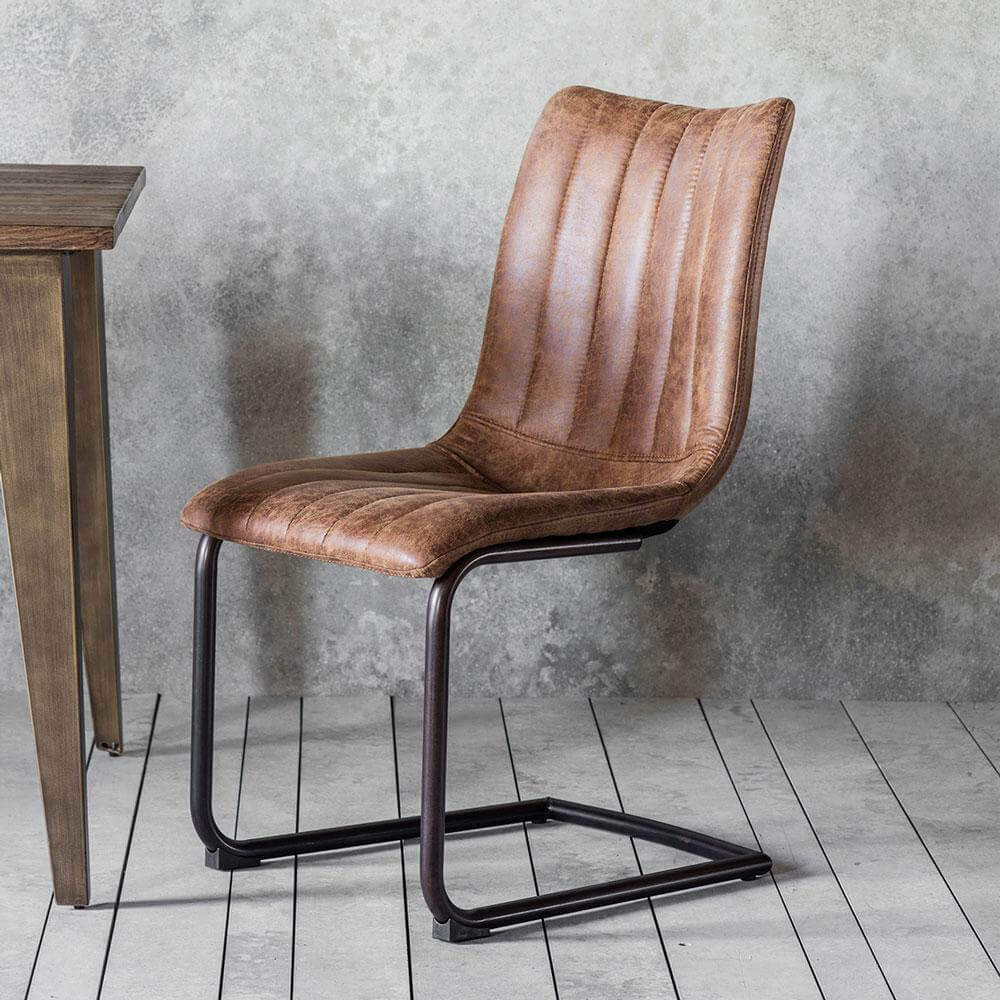 The Edwards Dining Chair in Brown (2pk)