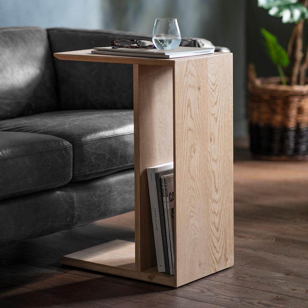 Modern Light Oak Alternative Side Table