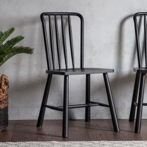 The Bergen Dining Chair in Black (2pk)