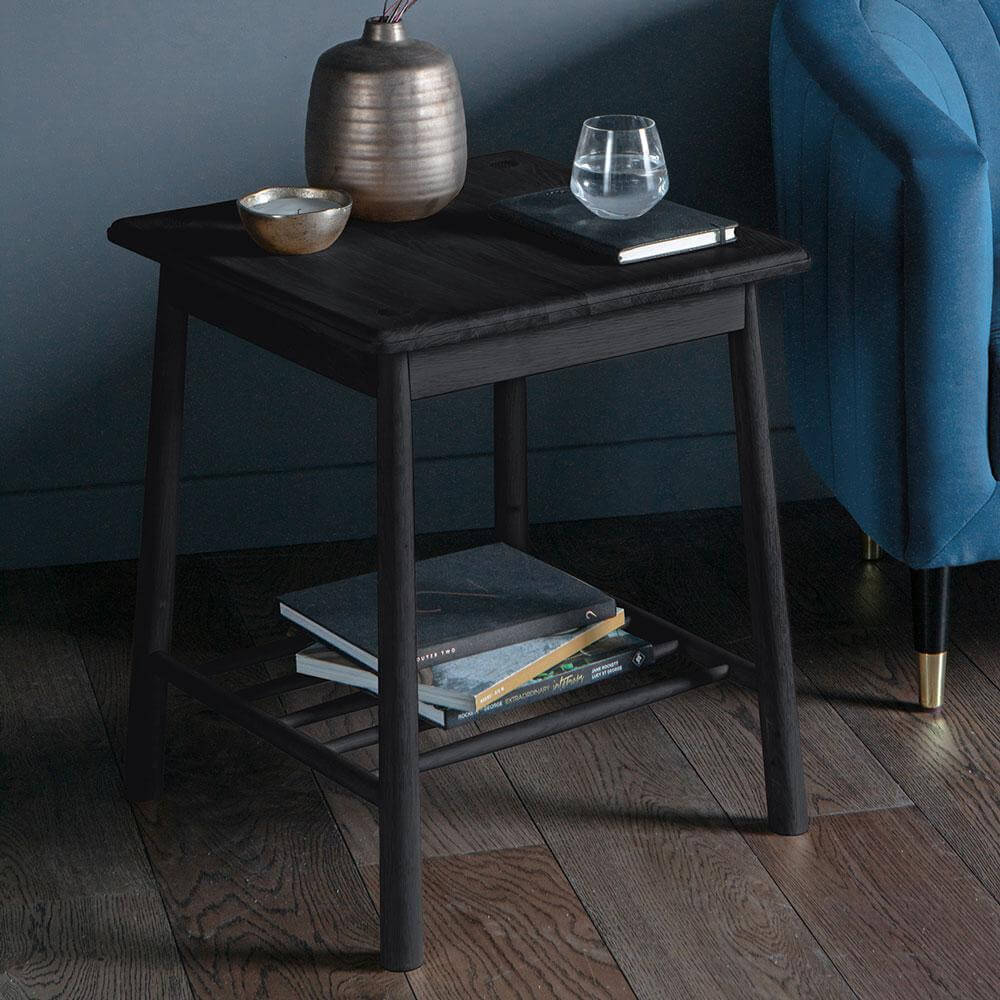 The Bergen Side Table in Black