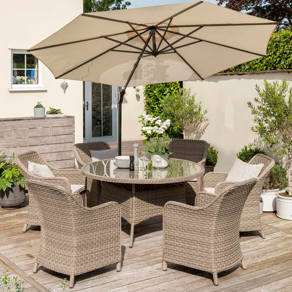 2021 Kettler Charlbury 6 Seat Garden, 6 Seater Round Dining Table And Chairs Uk