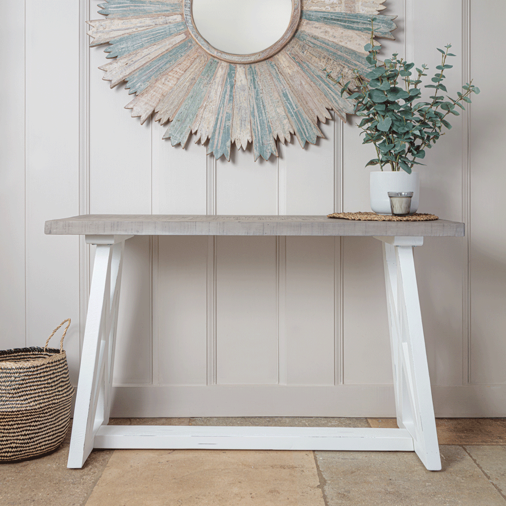 The White and Grey Console Table